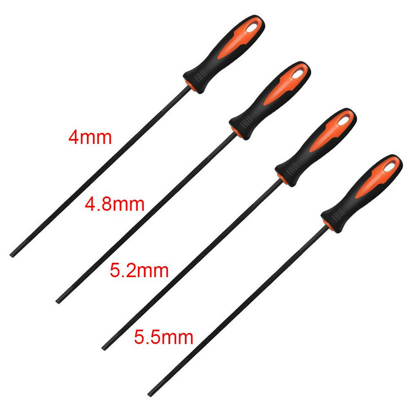 Kiváló minőségű körfűrész láncfűrész-reszelők élező láncfűrészláncok 4 mm-es 4,8 mm-es 5,2 mm-es famegmunkáló kéziszerszámok Új