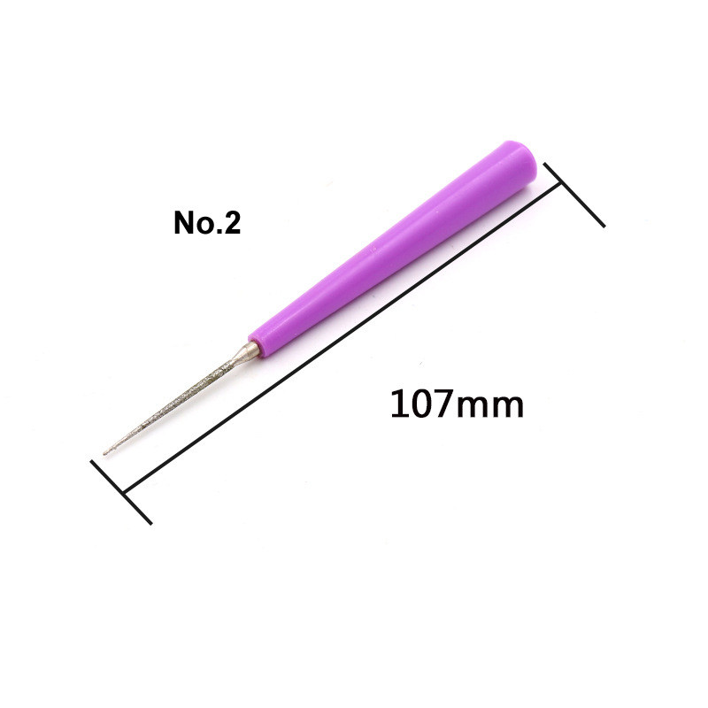 4 bucăți/set Seturi de pile cu ace de diamant Instrumente de mărire a găurii de mărgele Mărgele de sticlă din perle cu diamante Alezoare de fișiere cu vârf Instrumente de bijuterii