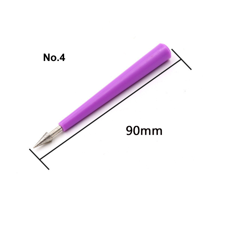 4 bucăți/set Seturi de pile cu ace de diamant Instrumente de mărire a găurii de mărgele Mărgele de sticlă din perle cu diamante Alezoare de fișiere cu vârf Instrumente de bijuterii