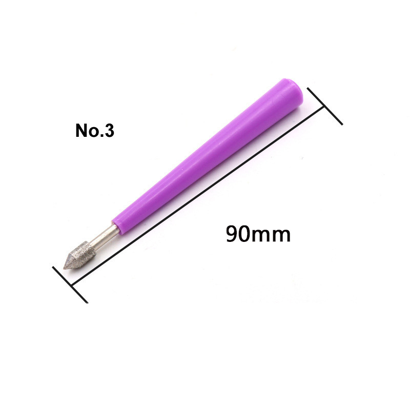 4 bucăți/set Seturi de pile cu ace de diamant Instrumente de mărire a găurii de mărgele Mărgele de sticlă din perle cu diamante Alezoare de fișiere cu vârf Instrumente de bijuterii