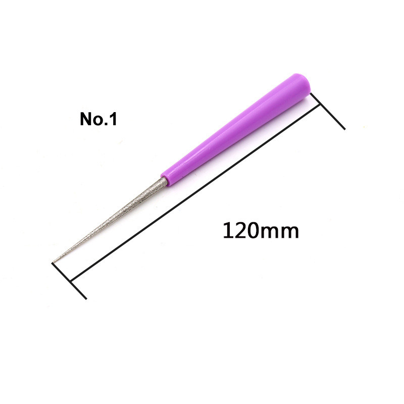 4 bucăți/set Seturi de pile cu ace de diamant Instrumente de mărire a găurii de mărgele Mărgele de sticlă din perle cu diamante Alezoare de fișiere cu vârf Instrumente de bijuterii