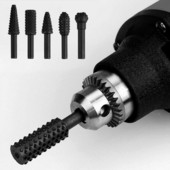 5 tk Rotary Rasp File puur Terasest ümara varrega elektriline lihvimispea Puidu nikerdamiseks Poleeritud käsitöö Rasp Puidutöötlemise Käsitööriistad