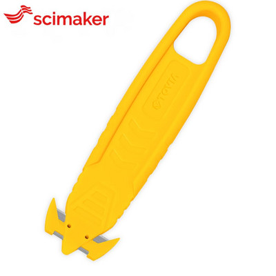 SCIMAKER Safety Box Cutter Нож за помощ Двустранно острие Картон Колет Опаковка Лента за сигурност на къщата Нож Инструменти
