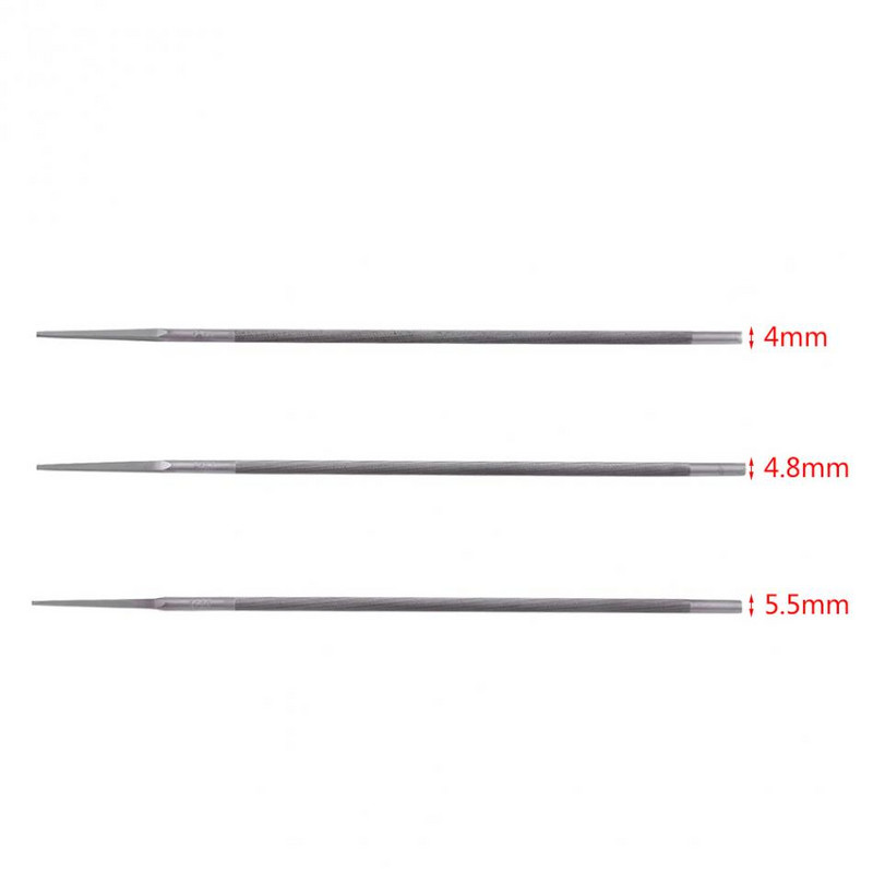 3 kom/set Oštrilo turpija za lance 4.0/4.8/5.5 mm Turpija za motornu pilu Okrugla čelična ležajna turpija Okrugla pila za motornu pilu Obrada drveta