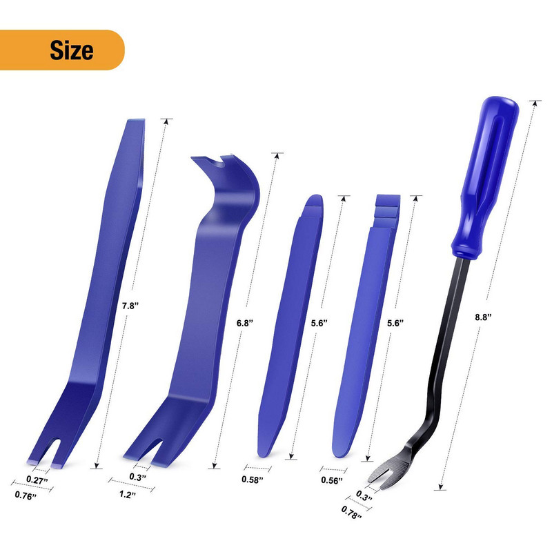 Automobilių durų apkabos plokštės apdailos nuėmimo įrankių rinkiniai Navigacijos išmontavimo peiliai Automobilio salono plastiko sūpynių pertvarkymo remonto įrankiai