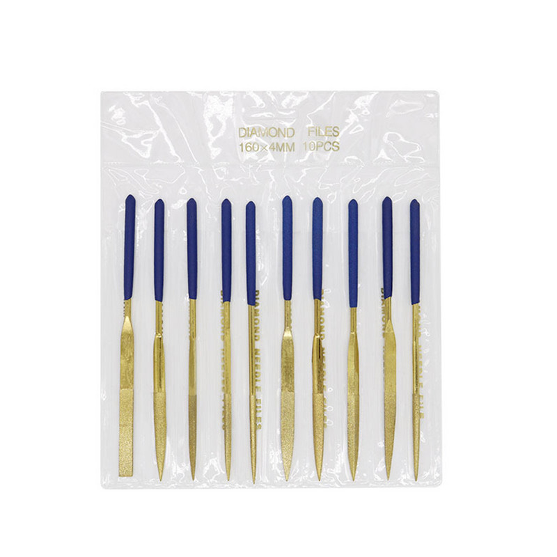 10PCS Dijamantna mini turpija za igle Set praktičnih alata Keramičke rukotvorine DIY Drvena turpija Igla za poliranje nakita Rezbarenje Dijamantna turpija