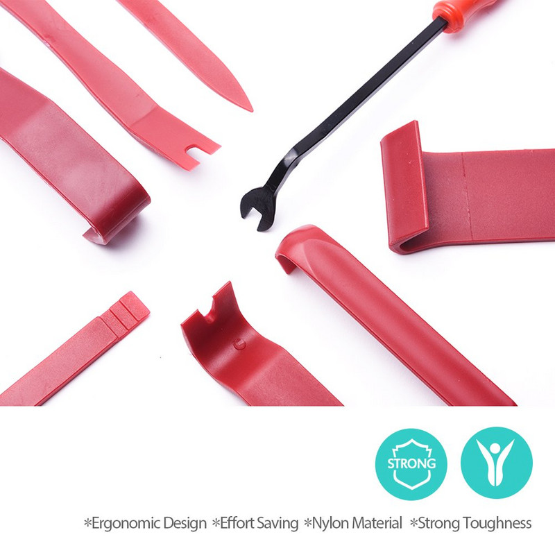 8vnt Automobilių mechaninių dirbtuvių įrankiai Automobilio durelių apkabos skydelis Garso vaizdo įrašas Vidaus apdailos skydelio prietaisų skydelio nuėmimo taisymo įrankių rinkinio atnaujinimas