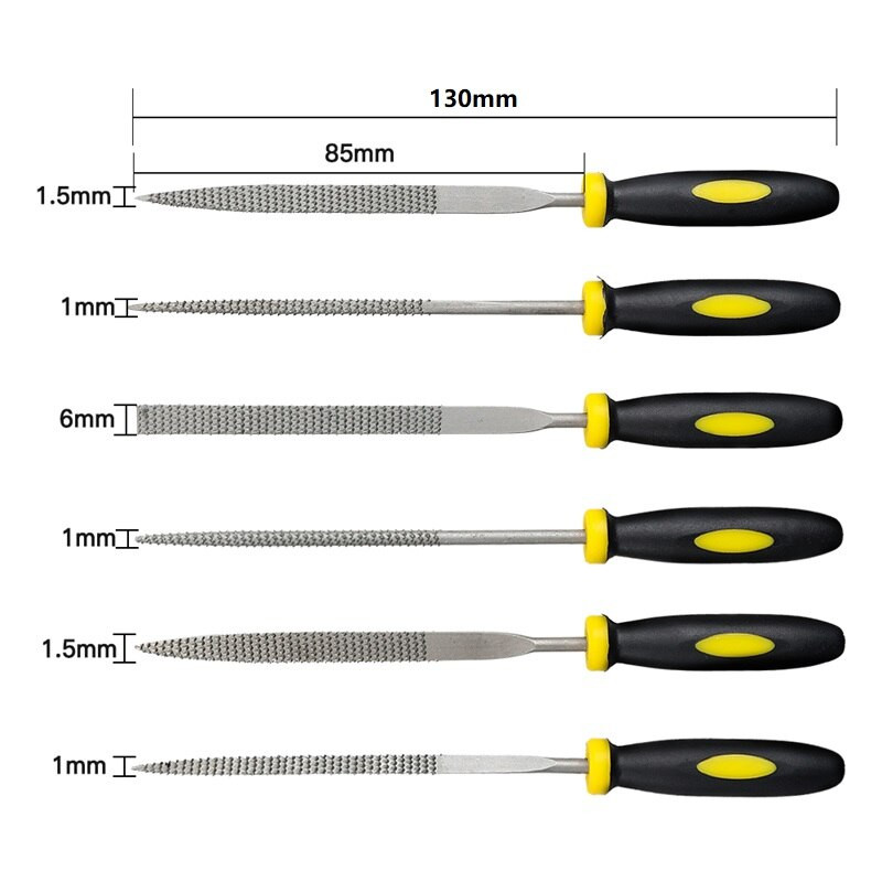 6 tk nõelviilid Mini puidust rasp erinevate viilite komplekt Puusepa viilimistööriist 5x180mm 4x160mm 3x140mm käsitsi puidutöötlemise tööriist