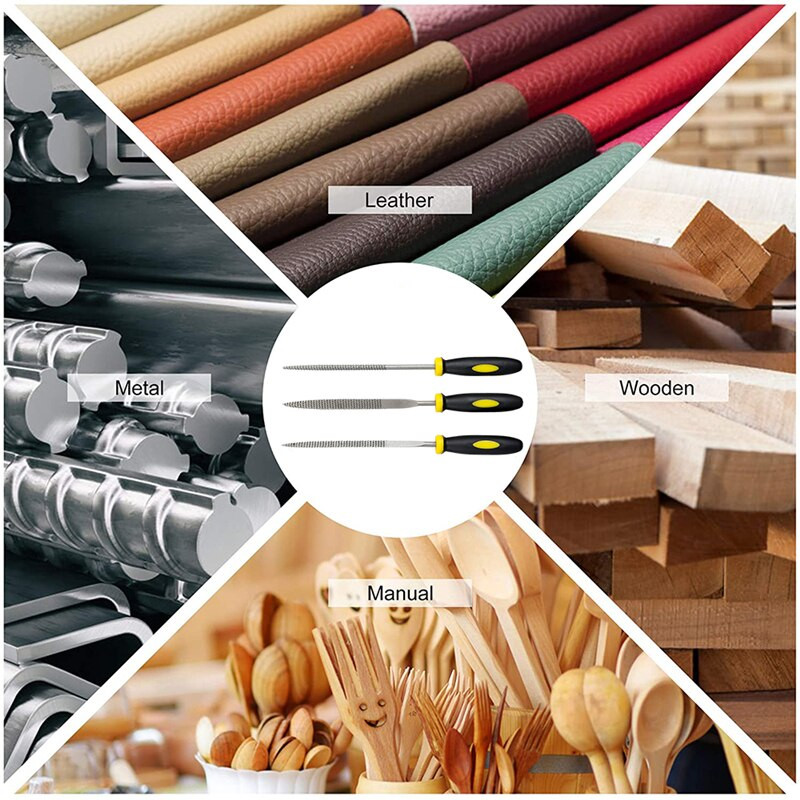 6 tk nõelviilid Mini puidust rasp erinevate viilite komplekt Puusepa viilimistööriist 5x180mm 4x160mm 3x140mm käsitsi puidutöötlemise tööriist