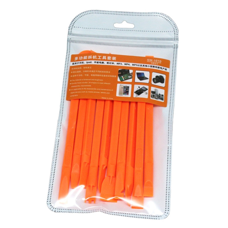 E5BE 10 db/Szett kettős fejű műanyag feszítővas csúszásmentes fogantyúval szétszerelő Spudger nyitóeszköz telefon számítógép javításhoz