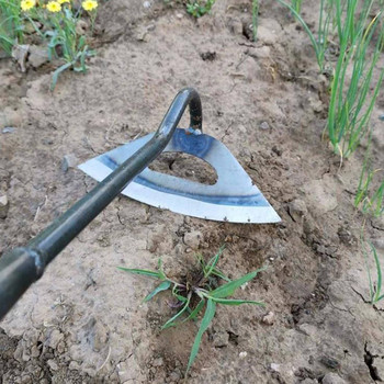 1/2 Hollow Hoe All-steel Hardened Hollow Hoe Handheld Weeding Rake Planting Vegetables Farm Garden Hand Tools 15*28,5CM Sliver