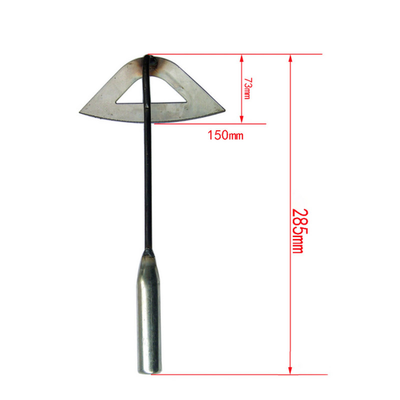 1/2 üreges kapa Teljesen acél edzett üreges kapa kézi gyomlálás gereblye ültetés Zöldség Farm Kerti Kéziszerszámok 15*28,5cm Sliver