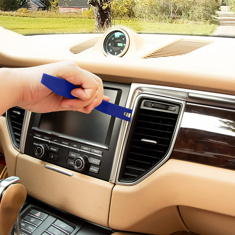 5 vnt Pry automobilio durelių skydelio spaustuko nuėmimo įrankių rinkinys, automobilio salono išmontavimo laužtuvo kniedės sagtis atsuktuvo garso modifikacija