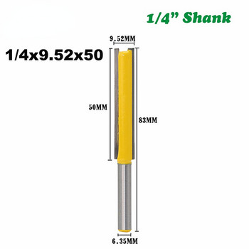 1/4 дръжка Жълти дървообработващи фрези Удължен прав нож Двуостър нож за подстригване Машина за подстригване Накрайник