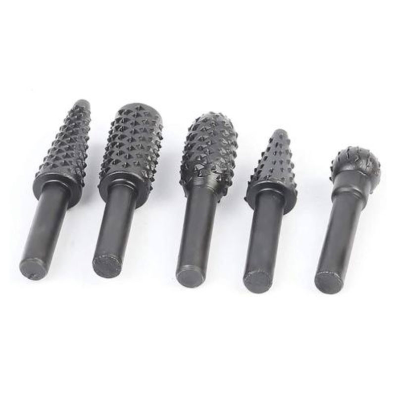 1/4" szár, 5 db forgó reszelő sorja fúrószár készlet fafaragó kézműves szerszám