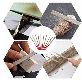 10 τμχ Diamond Mini Needle File Set Handy Tools Ceramic Crafts DIY Wood Rasp File Needle Jewelry Polishing Carving File Diamond