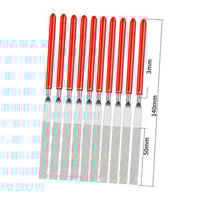 10db gyémánt mini tűreszelő készlet praktikus eszközök kerámia kézművesség barkácsolás fa reszelő tű ékszer polírozás faragás gyémánt reszelő