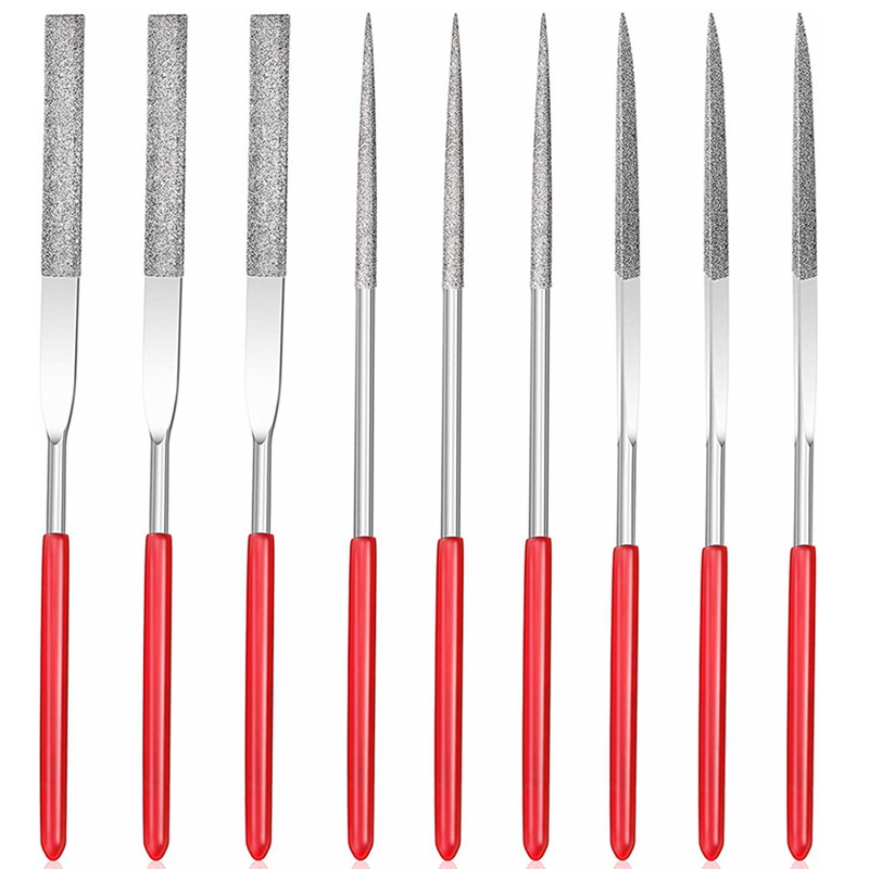 10db gyémánt mini tűreszelő készlet praktikus eszközök kerámia kézművesség barkácsolás fa reszelő tű ékszer polírozás faragás gyémánt reszelő