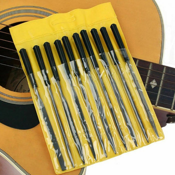 10 τεμ. Επαγγελματικές τάπες κιθάρας, καρύδια με βελόνες, γυαλισμένο αρχείο, μαχαίρι λείανσης, ράπα, εργαλείο επισκευής κιθάρας