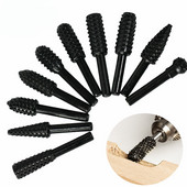 5/10 tk Rasp viili puuriterad Rasp komplekt puurveski puuri rasp puidutöötlemiseks nikerdustööriista 1/4" ümara varrega pöörleva puuri komplekt