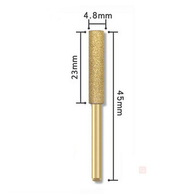 4,0 / 4,8 / 5,5 MM grandininio pjūklo antgaliai titanu dengtos deimantinės šlifavimo galvutės galandiklis švitrinio pjūklo grandinės didelio kietumo elektrinė dildė