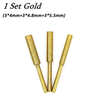 4,0 / 4,8 / 5,5 MM grandininio pjūklo antgaliai titanu dengtos deimantinės šlifavimo galvutės galandiklis švitrinio pjūklo grandinės didelio kietumo elektrinė dildė