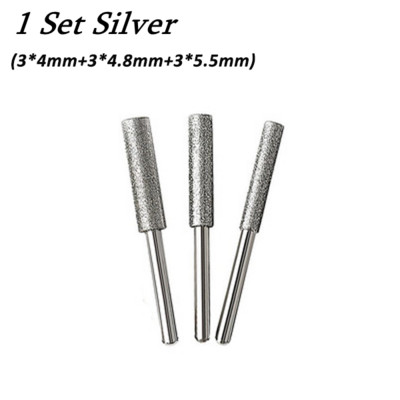 4,0 / 4,8 / 5,5 MM grandininio pjūklo antgaliai titanu dengtos deimantinės šlifavimo galvutės galandiklis švitrinio pjūklo grandinės didelio kietumo elektrinė dildė