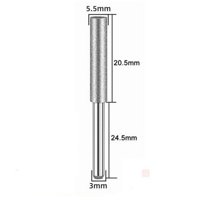 4,0 / 4,8 / 5,5 MM grandininio pjūklo antgaliai titanu dengtos deimantinės šlifavimo galvutės galandiklis švitrinio pjūklo grandinės didelio kietumo elektrinė dildė