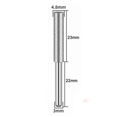 4,0 / 4,8 / 5,5 MM grandininio pjūklo antgaliai titanu dengtos deimantinės šlifavimo galvutės galandiklis švitrinio pjūklo grandinės didelio kietumo elektrinė dildė