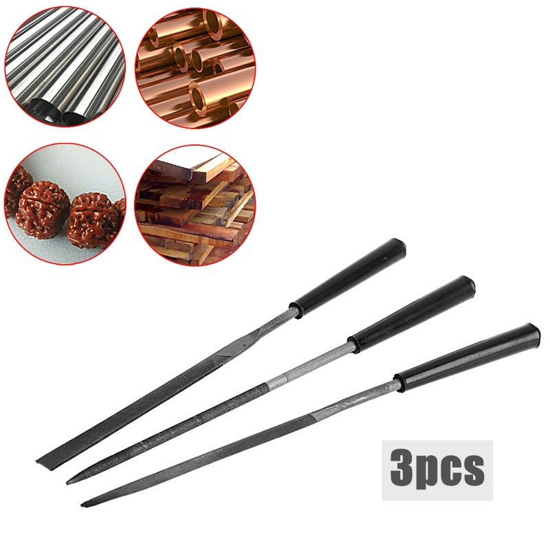 Dimanta adatu vīļu komplekts Rokas instrumenti Juvelieris Dimanta koka griešanai Metāla stikls Akmens amatniecība (1/3/5Gb 140*3mm)