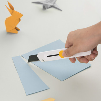 HOTO Utility Knife Mini Paper Art Cutter Knife Μεταλλική λεπίδα από ανθρακούχο χάλυβα Κόφτης θραύσης αυτοασφαλιζόμενος σχεδιασμός για σχολικό σπίτι DIY