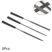 Mini reszelő 3 db 140 mm-es lapos, kerek háromszög alakú mini vágóreszelő készlet műanyag fához Play Fém és egyéb anyagok csiszolószerszámai