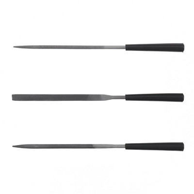 Mini reszelő 3 db 140 mm-es lapos, kerek háromszög alakú mini vágóreszelő készlet műanyag fához Play Fém és egyéb anyagok csiszolószerszámai