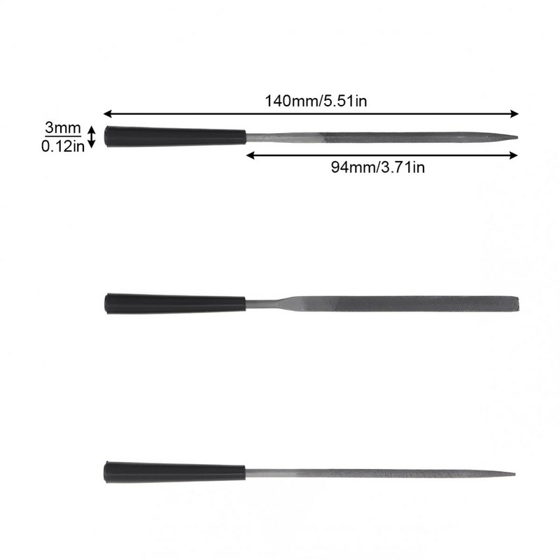 Mini reszelő 3 db 140 mm-es lapos, kerek háromszög alakú mini vágóreszelő készlet műanyag fához Play Fém és egyéb anyagok csiszolószerszámai