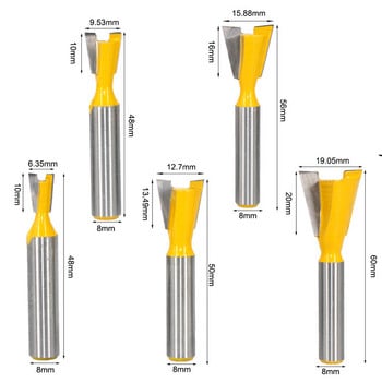 8 Λαβές Dovetail Knife Mouth Knife Carbide Ξυλουργική Φρέζα Μικρή Dovetail Knife Honeycomb Mortise and Mortise Joint