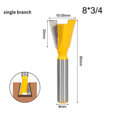 8 rankenos, uodeginis peilis burna Peilis karbidas medžio apdirbimo frezavimo pjaustytuvas Mažas uodegos peilis korio įdubimas ir įpjovos jungtis