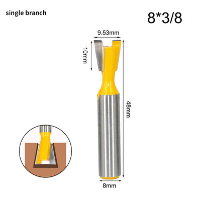 8 rankenos, uodeginis peilis burna Peilis karbidas medžio apdirbimo frezavimo pjaustytuvas Mažas uodegos peilis korio įdubimas ir įpjovos jungtis
