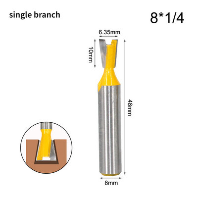 8 rankenos, uodeginis peilis burna Peilis karbidas medžio apdirbimo frezavimo pjaustytuvas Mažas uodegos peilis korio įdubimas ir įpjovos jungtis
