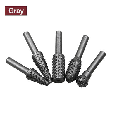 Ατσάλινες περιστροφικές λίμες χειροτεχνίας 1/4" Στέλεχος ξυλουργικής περιστροφικής λίμα Rasp Burrs Ξύλο Τρίψιμο Power Carving Εργαλείο χειρός