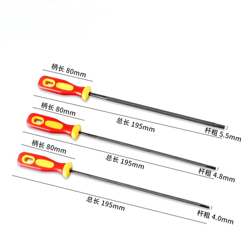 1kom Okrugli visokougljični čelik za oštrenje motorne pile Oštrilo turpije za lanac za obradu drveta Alat za motornu pilu 4/4,8/5,5 mm
