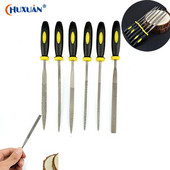 6gab Koka griešanas instrumenti Mini failu komplekts Adatu Rasp pildīšanas rīks Kokapstrādes vīles Hobijs, roku darbs, mapju kartotēka plakana