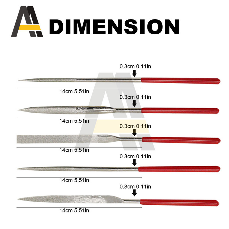 10 buc/5 buc/lot 140 mm Mini set de pile cu ace cu diamante unelte de mână pentru sticlă ceramică, pietre prețioase, hobby-uri și meșteșuguri Instrumente de sculptură în lemn