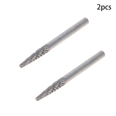 Utoolmart modell 2/3/4/5/6/7 forgó reszelő volfrám acél ötvözet kúpos csiszolófej marófej fafaragás kettős vágás 1-2 db