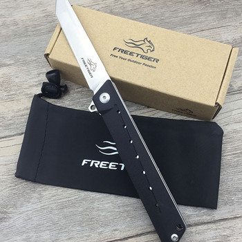 FREETIGER FT902 Πτυσσόμενο μαχαίρι D2 Blade G10 Ρουλεμάν με σφαιρικό ρουλεμάν Tanto Outdoor Hunting Camping Φορητό κλιπ τσέπης EDC Knives