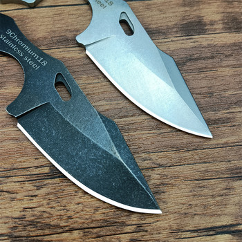 5/ MINI EDC Full Tang Neck Knife 9cr18 Stone Washing από ανοξείδωτο χάλυβα Tactical Fixed Blade Compact μαχαίρι με αλυσοδεμένη θήκη