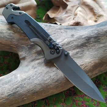 Μαχαίρι με λαβή 9Cr18MoV Steel Blade Titanium G10 - Ιδανικό για εξωτερικούς χώρους, επιβίωση και αυτοάμυνα - Υψηλή σκληρότητα και φορητό