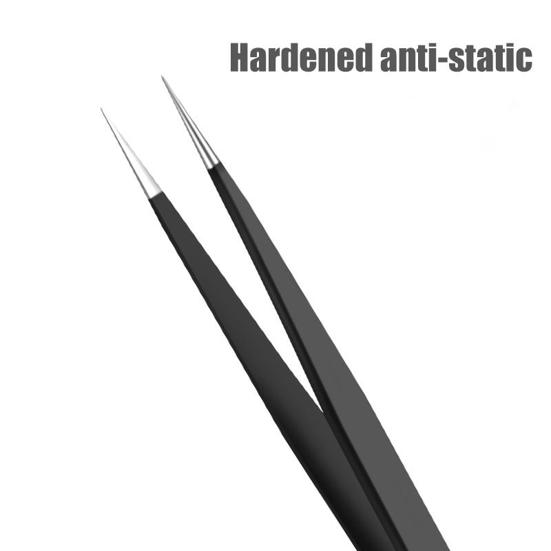 Antisztatikus ESD precíziós csipeszkészlet rozsdamentes acél karbantartáshoz javító szerszámkészlet Antisztatikus modell készítése kézzel kombinált bilincs