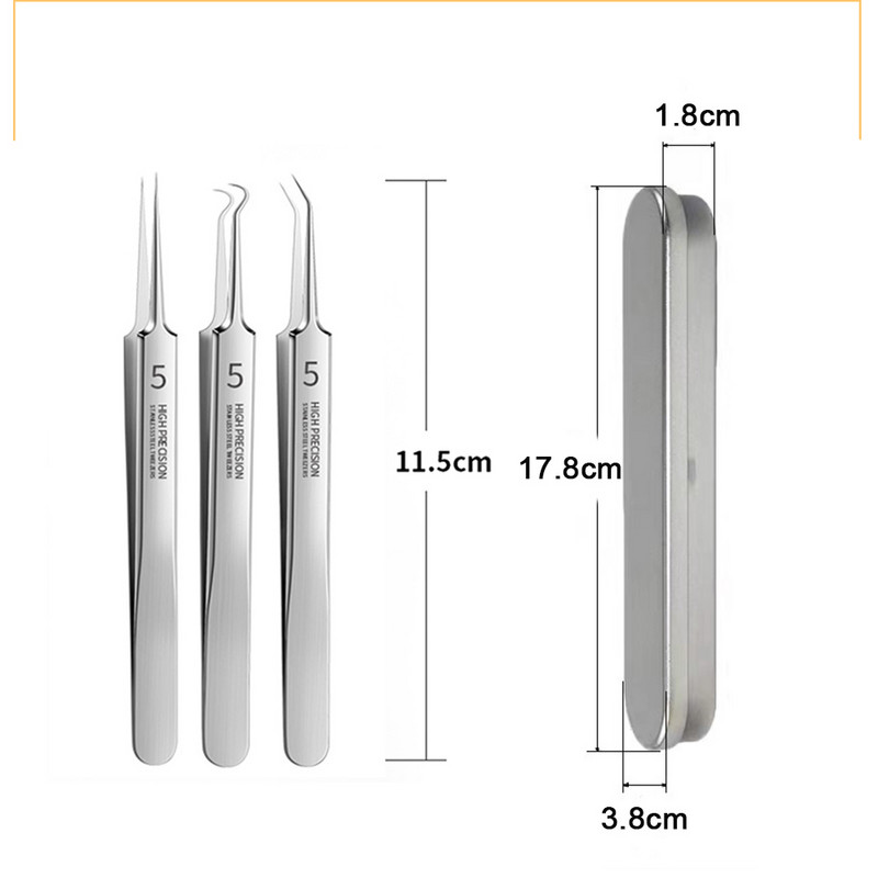 1/2/3 τμχ Αντιστατική τσιμπίδα Γερμανική ευθεία ακριβείας συντήρηση Βιομηχανική επισκευή Σετ εργαλείων φρυδιών DIY τσιμπιδάκι