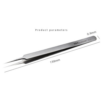 159 mm garas īpaši plānas, precīzas pincetes, nerūsējošā tērauda rūdītas rūpnieciskās lidojošās līnijas taisnas/izliektas pincetes