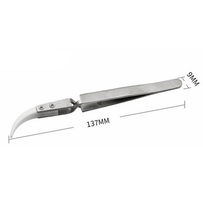 Antistatiskas keramikas pincetes elektroniskās cigarešu rūpnieciskās keramikas pincetes ar izolētu smailu, taisnu izliektu galu